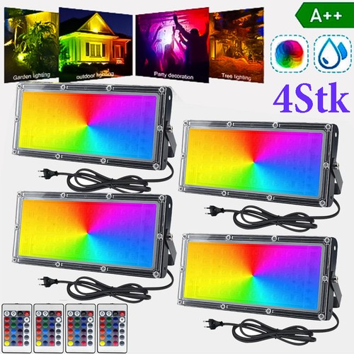 4stk rgb led - 4stk, fluter