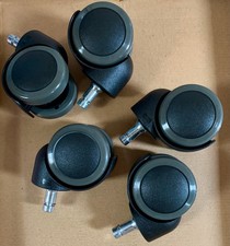 5 Bürostuhlrollen 10mm/50mm Hartböden (Parkett, Laminat, Fliesen), neu