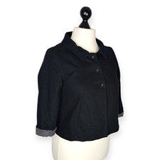 H&M Bolero Jacke Gr.40 L schwarz Kurzjacke cropped Blazer festlich Trenchcoat