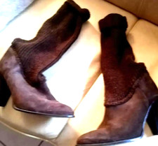 Diesel Stiefel.Leder mit gestrickte Teil,braune Farbe,Gr.38/5.Gepflegte Zustand