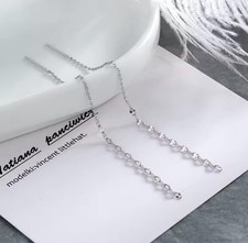 Lange 925 Silber Durchzieher