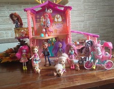 Enchantimals Paket 10 Puppen, 11 Tieren und Häuschen Konvolut Mattel