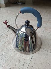 Alessi  Wasserkessel, Edelstahl, Wasserkocher mit Vogelpfeife, Made in Italy
