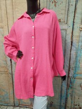 Damen Musselin Bluse oversize