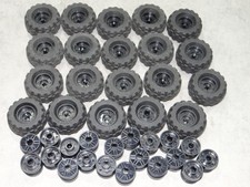 Lego 20x Reifen Räder Felgen schwarz 37x18R City Creator Batman Feuerwehr kg