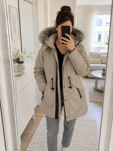 Parka jacke mit abnehmbarer - parka,