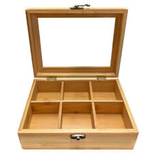 Teebox Teekiste Teedose Aufbewahrungsbox für Teebeutel Aufbewahrung Box Bambus