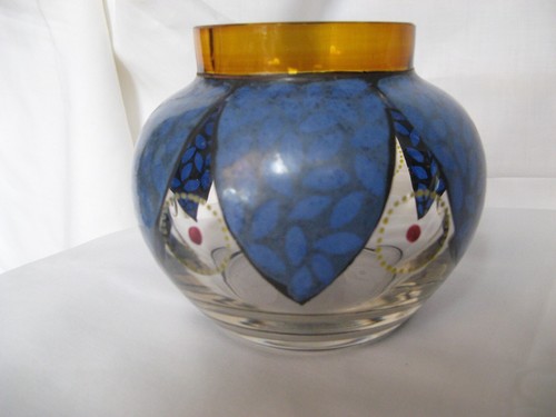 Jugendstil glas vase - glas, &