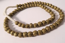 Schöner Strang Messingperlen 10mm HC16 Gelbguß Ghana Brass Beads Ashanti