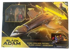 DC Black Adam Hawk Cruiser Patrol mit Black Adam & Hawkman Figuren Neu Sealed