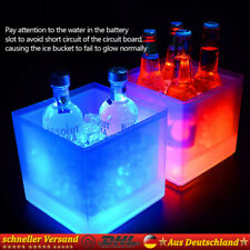 LED Eiswürfelbehälter Sektkühler Flaschenkühler Eisbox Eiskübel Eiseimer 3.5L 