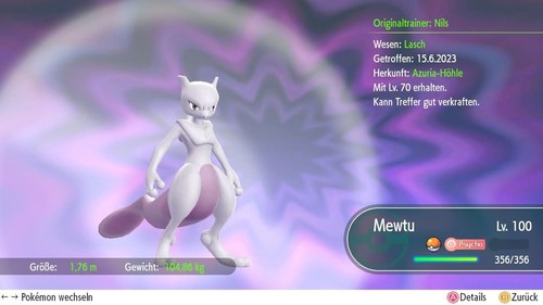 Non shiny mewtu pokemon let - pokemon, let's
