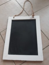 Kreidetafel mit Aufhängung, Vintage Optik, Holz, weiß, Höhe 40 cm/Breite 31 cm