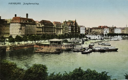 Hamburg jungfernstieg - ak,