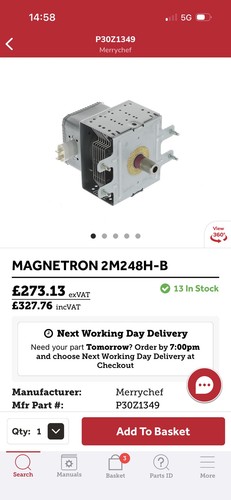 Merrychef magnetron 2m248h - merrychef, 2m248h-b