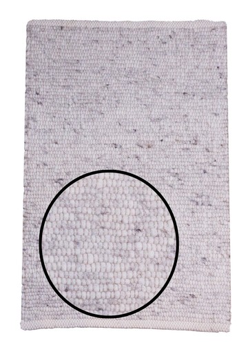 Handgewebter weiß teppich 090 - teppich,