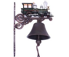 Gusseisen wandglocke dampflok - gusseisen,