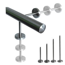 Edelstahl Fußstütze Ø 42,4mm Tresen Theke Barstange Wandschutz Fußlaufhalter