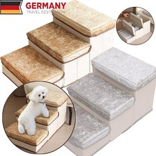 Faltbar  Hundetreppe 3 Stufen Katzentreppe  für Bett Haustiertreppe rutschfest