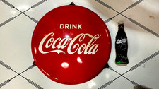 Emailleschild rund Coca Cola