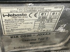 Standheizung Webasto Diesel KIA SORENTO I (JC) 2.5 CRDI D595JDXAA03 KmSt. 140tkm