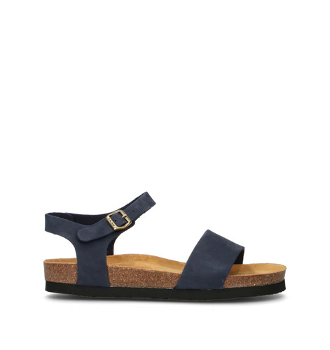 Frau damen sandale blau nabuk - sandale,