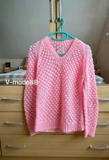 Ajour Pullover S 36 38 rosa
