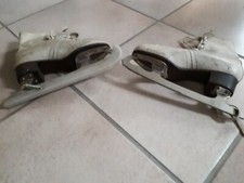 Damen Schlittschuhe Größe 39 leder Weiss vintage