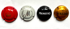 4 Champagner Deckel, Sektdeckel, capsules