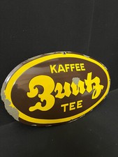 Zuntz Kaffee Tee - ovales Emailleschild 50 x 30 cm - D um 1915