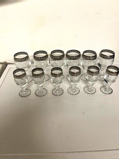 Murano Medici Gläser Platinrand 2 x 6 Stück