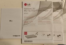 LG Network Blu-ray Disc/DVD Player BP420 User Manual+Garantie