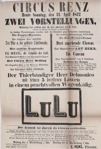 1872 plakat circus renz - 1872,