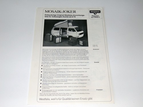 Westfalia kombi 8 79 - westfalia, 8/79