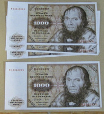 DM Deutsche Mark  Geldscheine  1000 DM Film Geld Banknoten  10 Stück !Repro  !!!