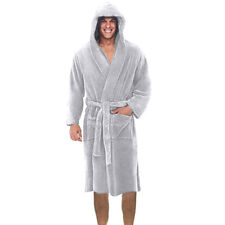 HERREN BADEMANTEL SAUNA UNISEX MIKROFASER B-WARE GRAU GR 3XL (1482-FO-467