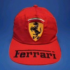 "Ferrari-Basecap/ Schildmütze" Rot, bestickt, verstellbar, Baumwolle, gebraucht.