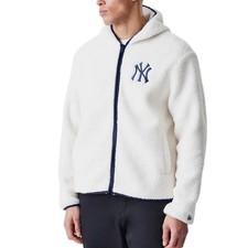 New Era MLB Unisex Sherpa Jacke New York Yankees white Plüsch Teddy