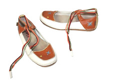 CAMPER MOKASSIN  BALLERINAS FESSELRIEMCHEN CREME ORANGE GOLD 38,5-39 # 9-5 #