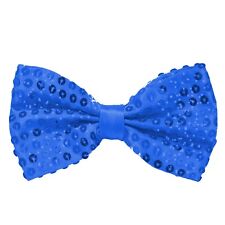 Paillettenfliege BLAU Schleife Herren Damen Kinder Karneval Kostüm Fliege