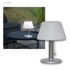 LED Solar-Tisch-Leuchte SOLIA Edelstahl Außen-Tisch-Lampe dimmbar Garten +Balkon