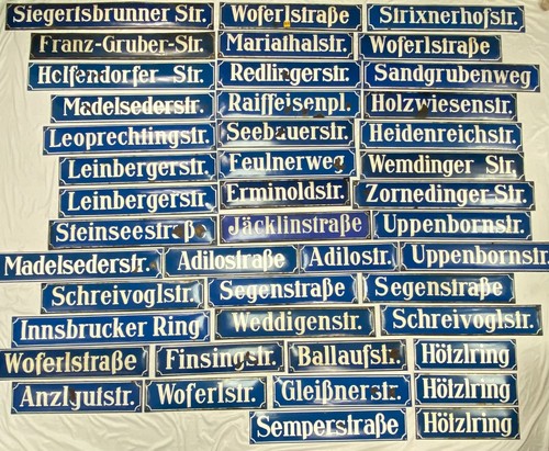 Straßenschilder emaille antik - straßenschilder,