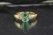 Smaragd-Diamant Goldring aus