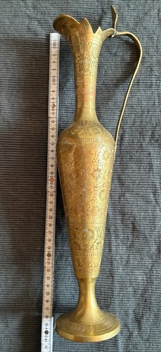 Indische messing vase - messing‑vase, /