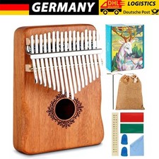 Kalimba Daumenklavier 17 Tasten Mahagoni Holz Thumb Piano für Kinder Erwachsene