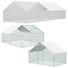 Hühnerstall überdachter Kleintierstall Hühnerhaus Hühnergehege 6/9/12/18/24m²