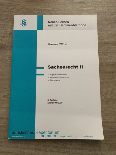 Sachenrecht skript hemmer - ii,