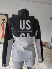 GAASTRA Softshell-Jacke Damen US Classis Series mit Kapuze Gr. L schwarz-weiß