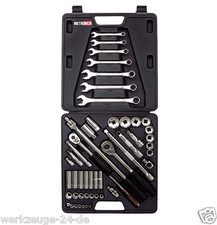 METRINCH 1/2" Steckschlüssel Ringmaulschlüssel Satz 50tlg Metrisch Zoll MET-0650