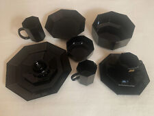 Arcoroc Octime  schwarz * achteckig*- versch. Geschirrteile zur Auswahl